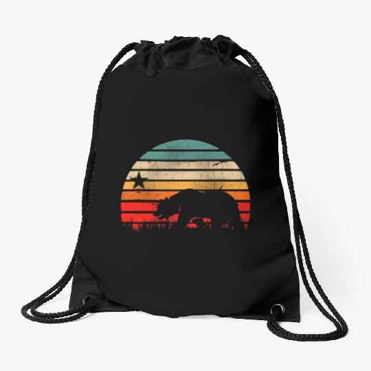 California Bear Drawstring Bags