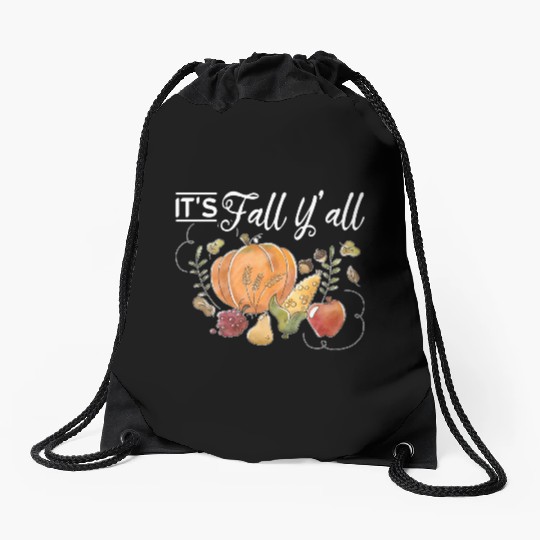 Women Fall Lover Pumpkin Autumn Drawstring Bags