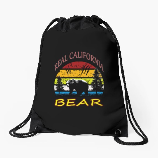 California BEAR Drawstring Bags