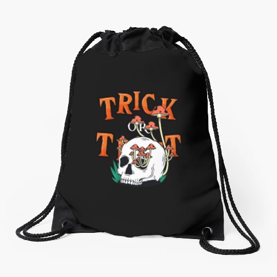 Trick or Treat People With Kindness Skeleton Hallo Drawstring Bags