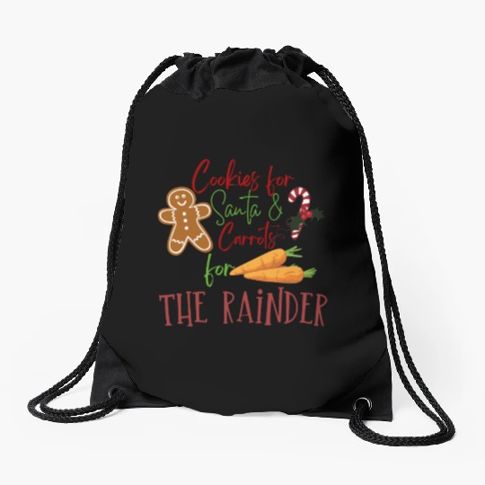 Christmas Cookie Graphic Drawstring Bags