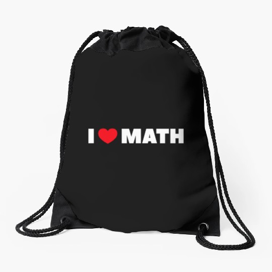 I Love Math Drawstring Bags