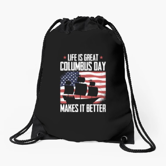 Columbus Day 1492 Drawstring Bags