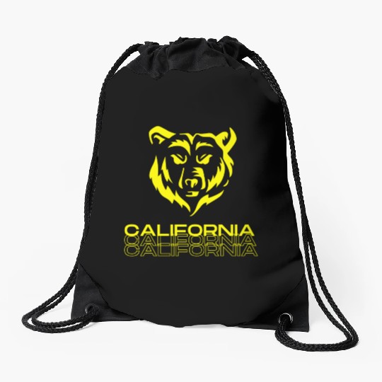 California bear Drawstring Bags