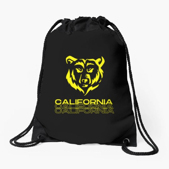 California bear Drawstring Bags