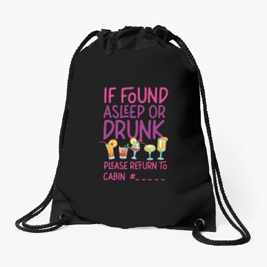 Cruise Ship Vacation Friends Drawstring Bags