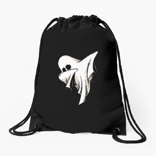 Halloween Dabbing Ghost Drawstring Bags