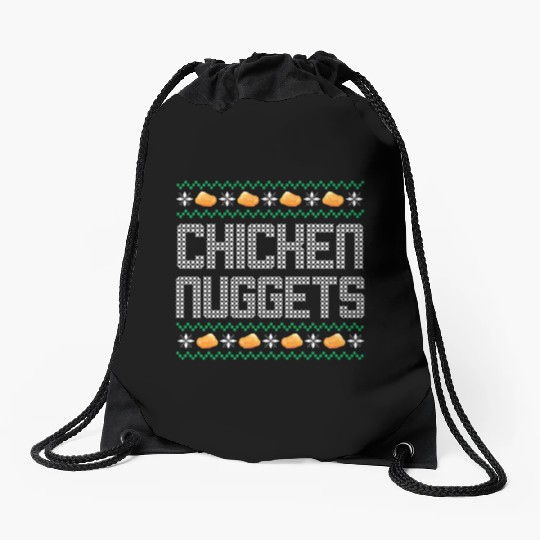 X-Mas Quote - Chicken Nuggets Drawstring Bags