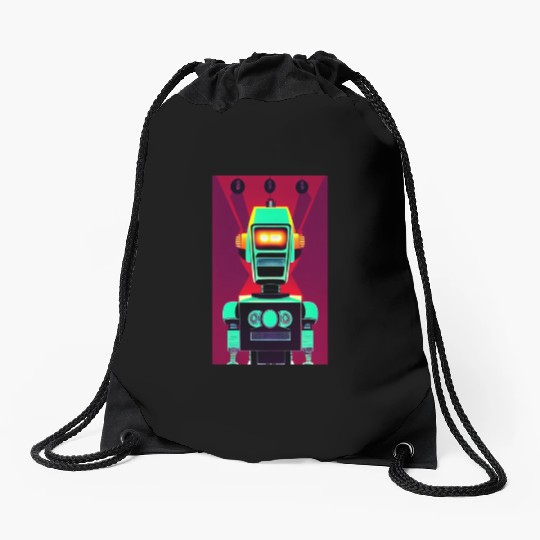 Robot Drawstring Bags