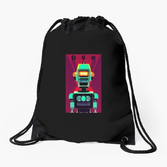 Robot Drawstring Bags