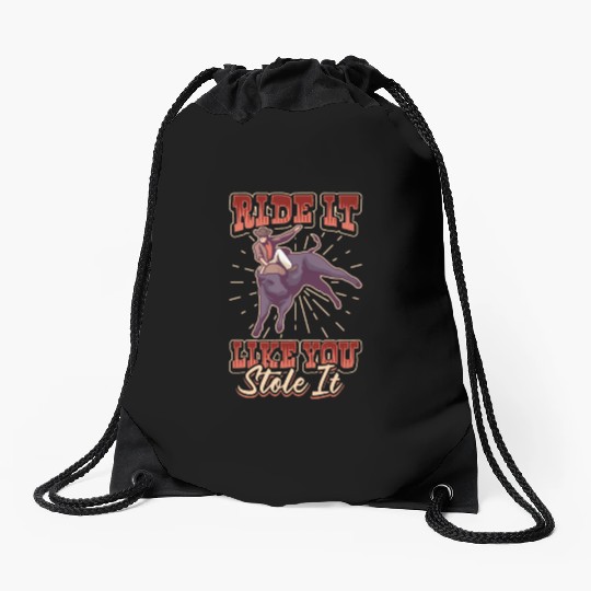 Rodeo Bull Riding Livestock Show Farmer Cattle Drawstring Bags