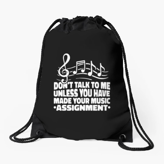 Music Teacher music nout Drawstring Bags