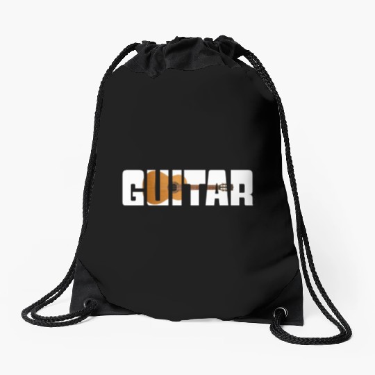 guitar music Drawstring Bags