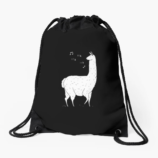 Song Of The Llama Drawstring Bags