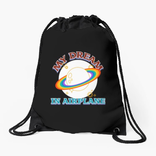 Drawstring Bags design for stars , planet,space, airplane.