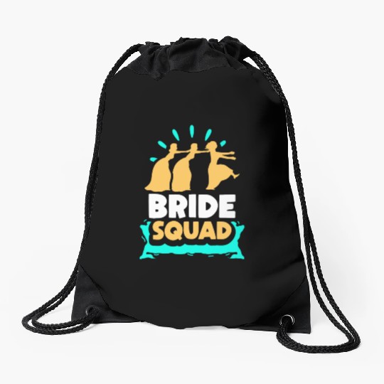 Bride Squad Wedding Bachelorette Party Cute Drawstring Bags
