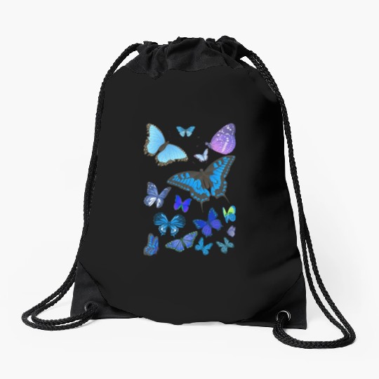 Womens Butterfly Beautiful Butterflies Garden Drawstring Bags