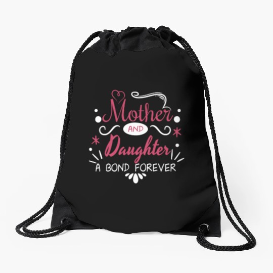 Mother And Daughter A Covenant For Life Drawstring Bags