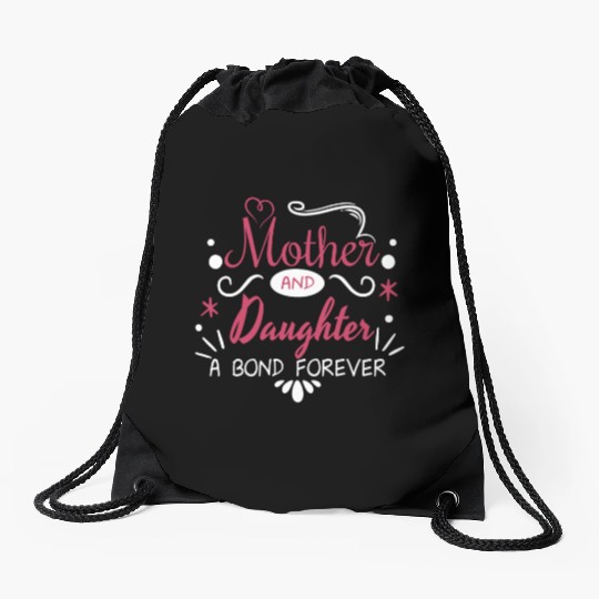 Mother And Daughter A Covenant For Life Drawstring Bags