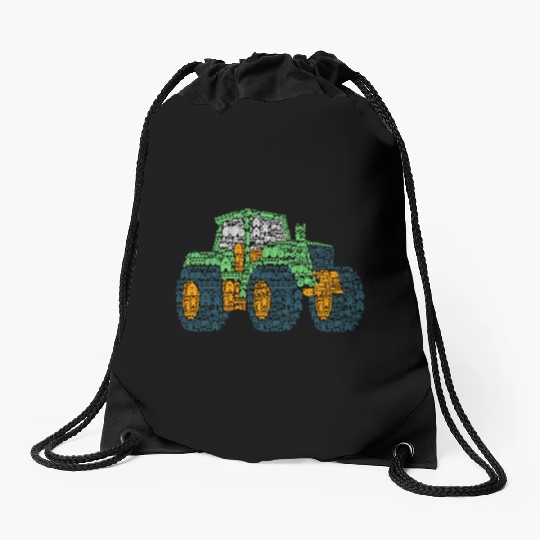 Tractor Tractor Farm Boy Kids Drawstring Bags