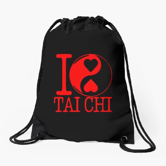 I Love Tai Chi ©WhiteTigerLLC.Com Drawstring Bags