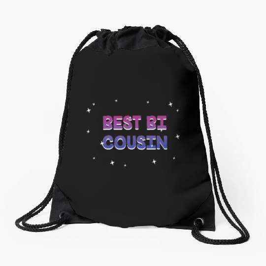 Best Bi Cousin Bisexual LGBTQ Bi Pride LGBT Family Drawstring Bags