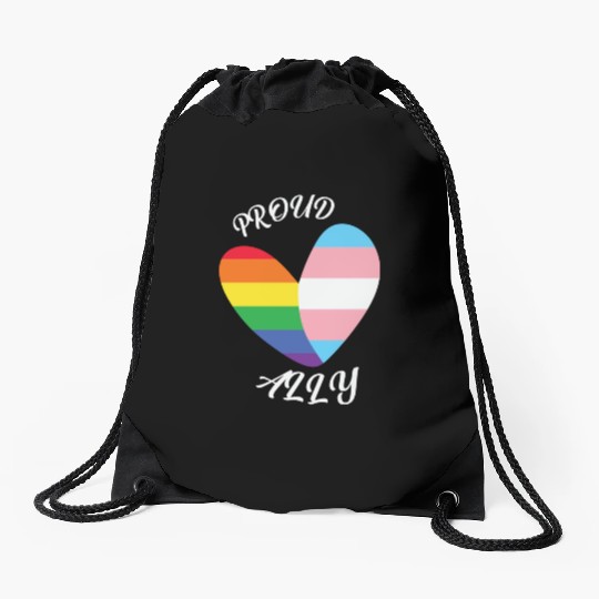 LBGT Flag Gay Pride Human Vintage Rainbow Drawstring Bags