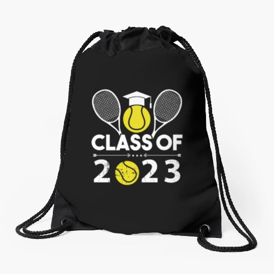 Graduation Class of 2023 Tennis Senior year T-Shir Drawstring Bags