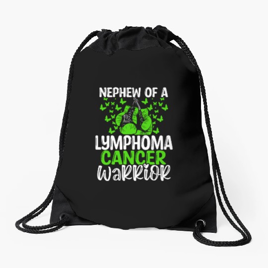 Lymphoma Cancer Awareness Nephew Aunt Uncle Drawstring Bags