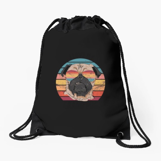 Pug Grandparents I Love My Grand Pug Drawstring Bags