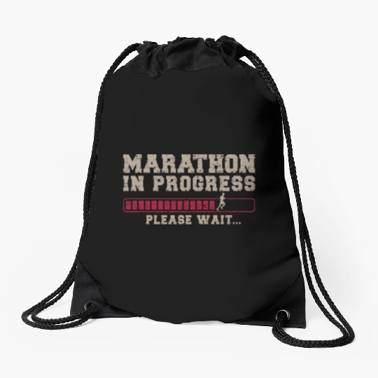 Running Runner Half Marathon Drawstring Bags