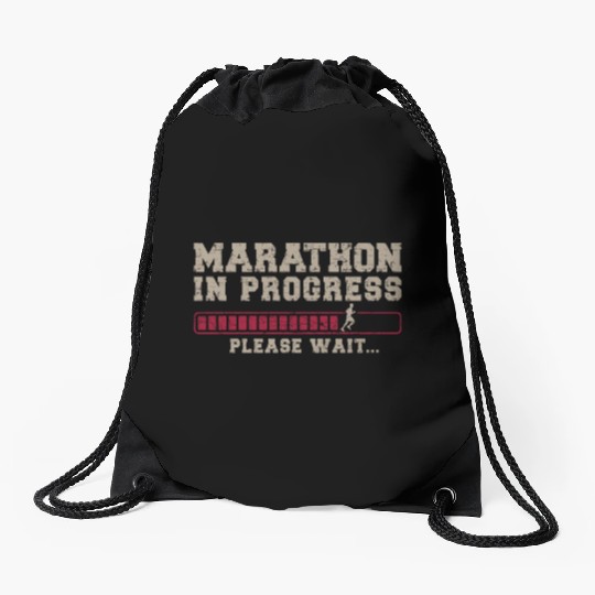 Running Runner Half Marathon Drawstring Bags