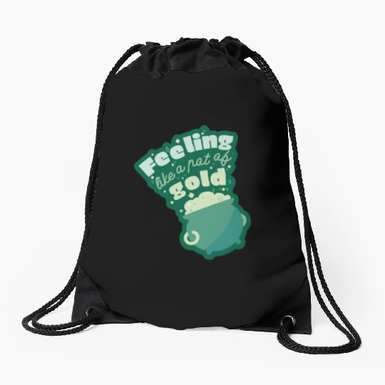 feeling like a pot of gold Drawstring Bags