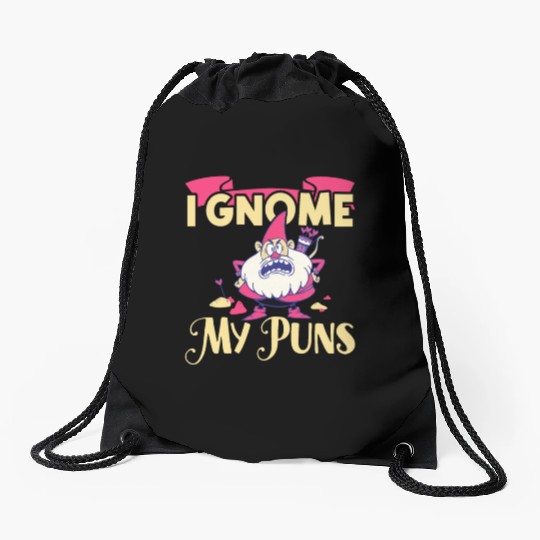 Garden Gnomes Gnome Lover Funny Gnome Gardening Drawstring Bags