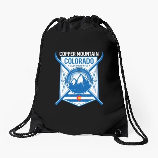 Copper Mountain Colorado Ski Mountains Drawstring Bags