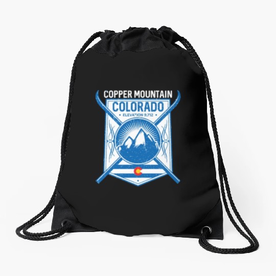 Copper Mountain Colorado Ski Mountains Drawstring Bags