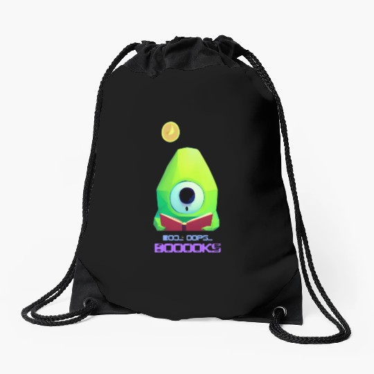Cute Ghost Book Reading Teacher Funny Halloween Drawstring Bags