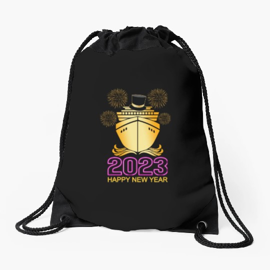 Happy New Year 2023 New Year Cruise Matching Tees Drawstring Bags