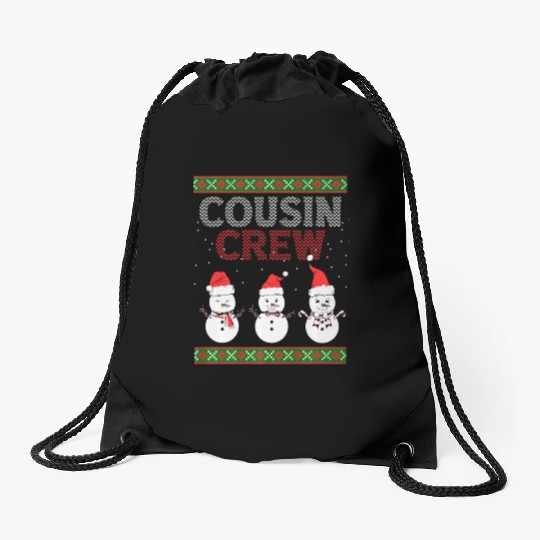 Cousin Crew Christmas Pajamas Gnome Tree Merry Xma Drawstring Bags