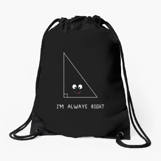 Always Right Triangle - math teacher Funny Drawstring Bags