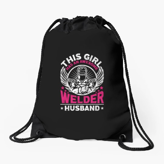 Welder Welding Wife Husband This Drawstring Bags