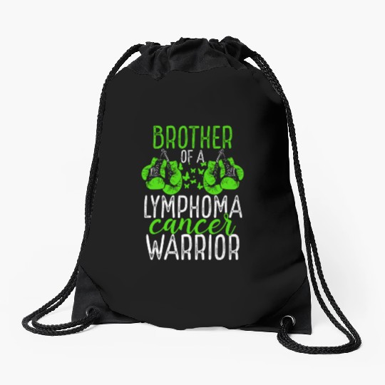 Brother Lymphoma Cancer Awareness Sibling Twin Drawstring Bags