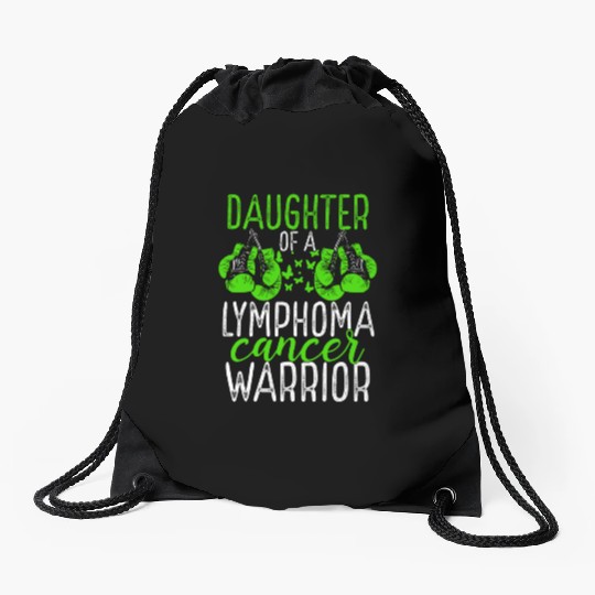 Daughter Lymphoma Cancer Awareness Month Ribbon Drawstring Bags