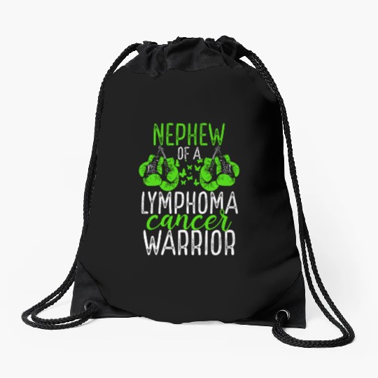 Nephew Lymphoma Cancer Awareness Aunt Uncle Drawstring Bags