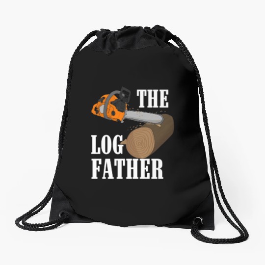 Lumberjack Orange Chainsaw Drawstring Bags