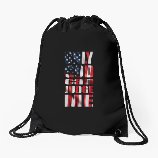 Only God can Judge Me usa Drawstring Bags