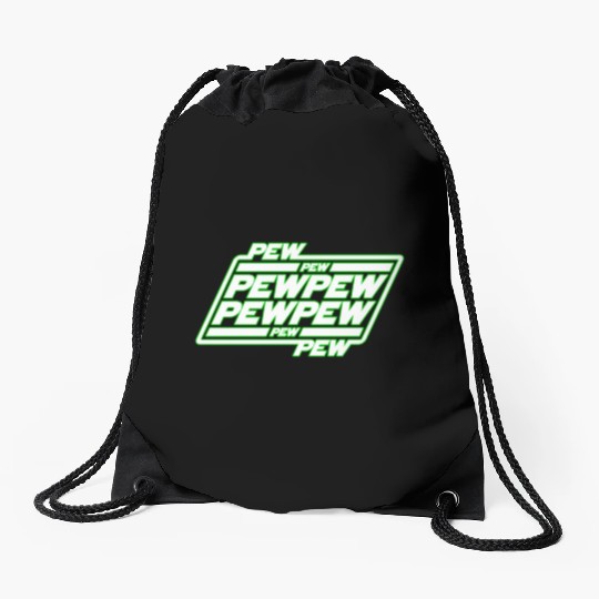 Pew Pew Pew Drawstring Bags