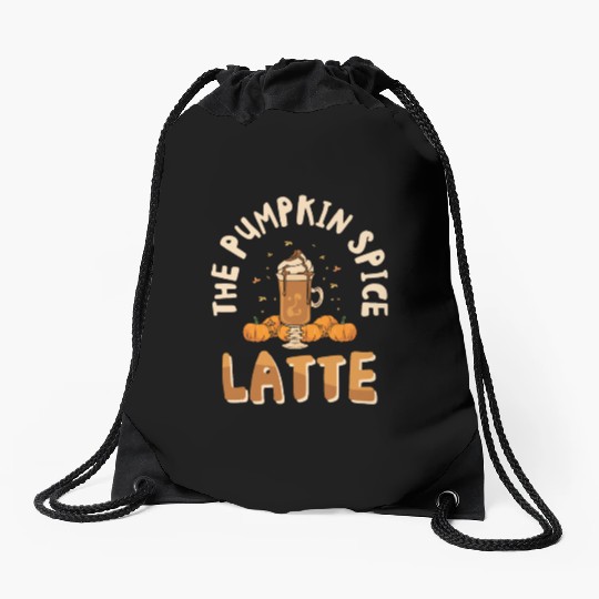Pumpkin Spice Latte Halloween Coffee Lover Tarot Drawstring Bags