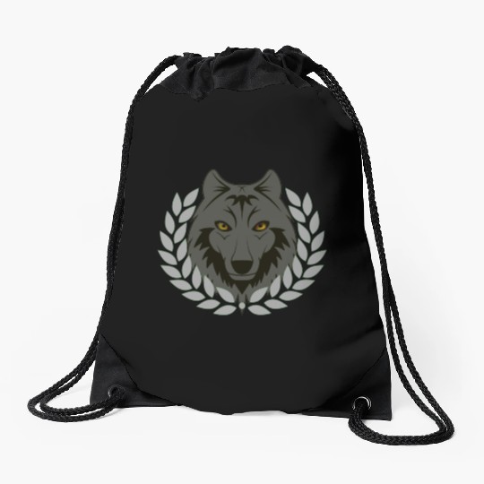 alpha wolf Drawstring Bags