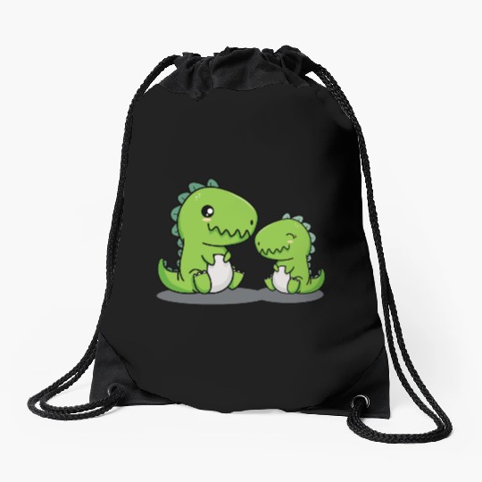 Big Brother Dino Siblings Baby Dinosaur Little Boy Drawstring Bags